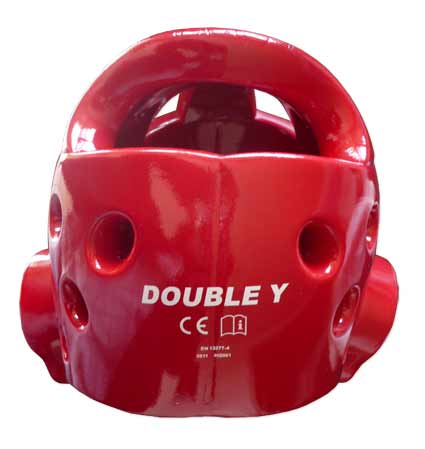 Casque De Karaté Taekwondo Taille S - Rouge, Protection Tête, Rembourrage Mousse, Réglable, Pour Entraînement